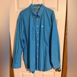Men’s Cinch shirt teal. XL
